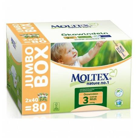 Scutece ECO bebelusi (4-9kg), nr. 3, 80buc - Moltex