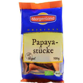 Papaya bucati uscate - ecologice 100g - Morgenland
