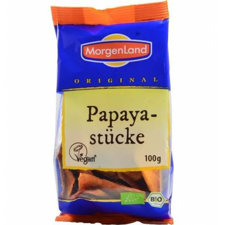 Papaya bucati uscate - ecologice 100g - Morgenland