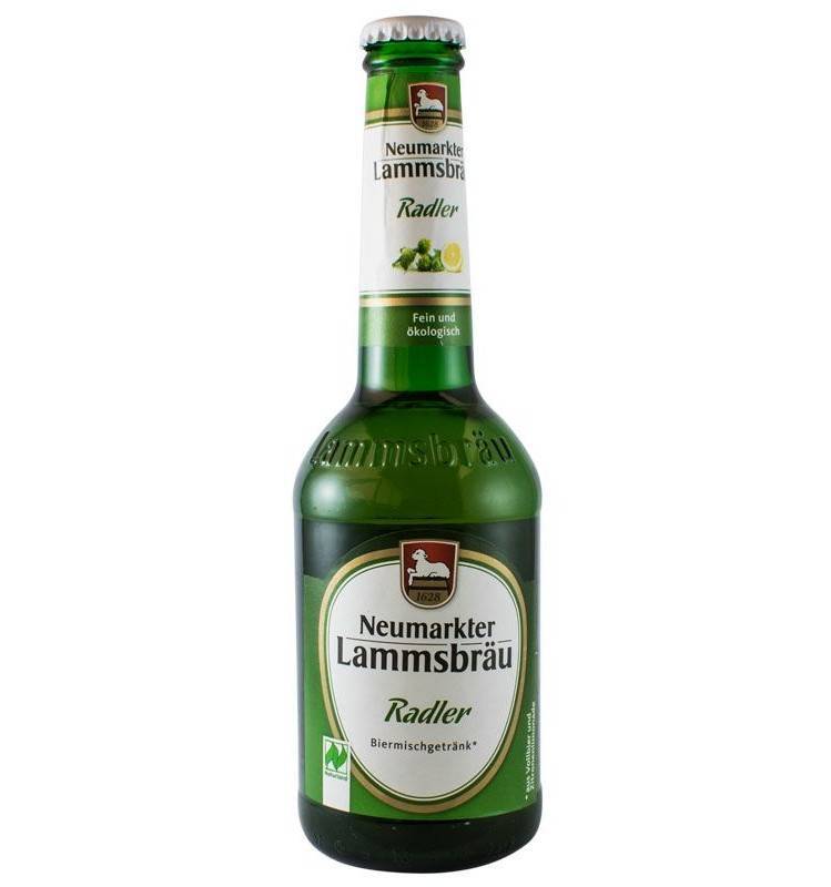 Bere radler cu lamaie, 2,5% alcool - eco-bio 0,33l - neumarkter lammsbrau