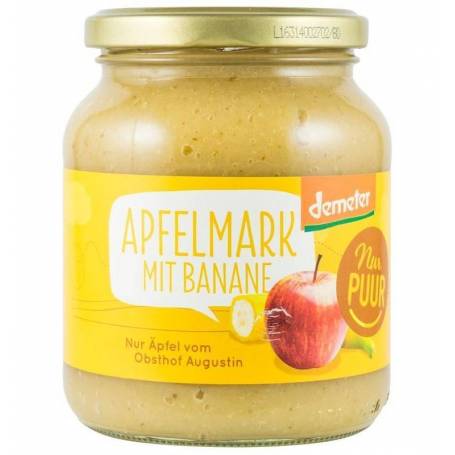 Piure ecologic de mere cu banane, 360g - Nur Puur