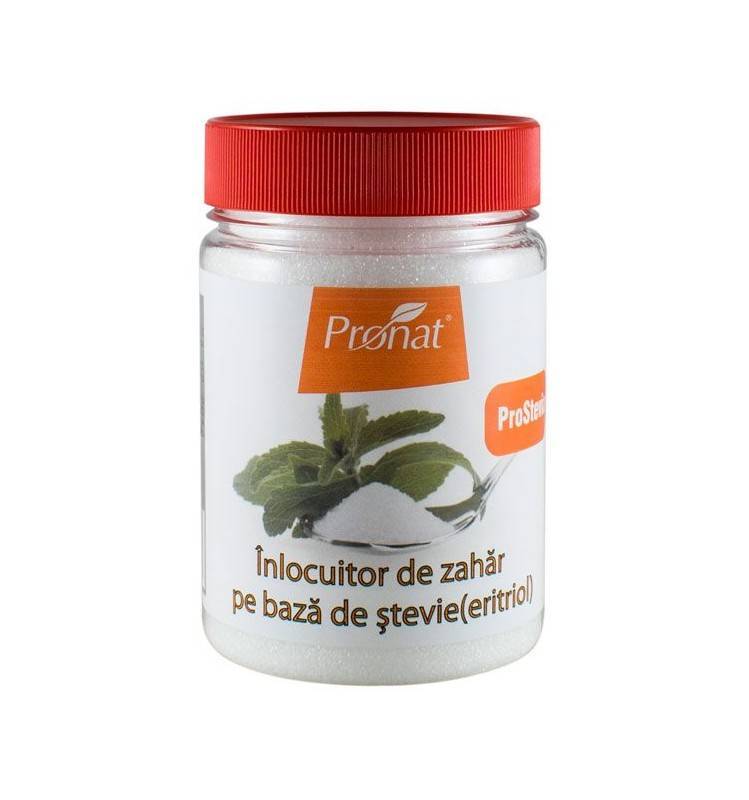 Stevia - pulbere (cu eritritol) inlocuitor de zahar 250g - pronat