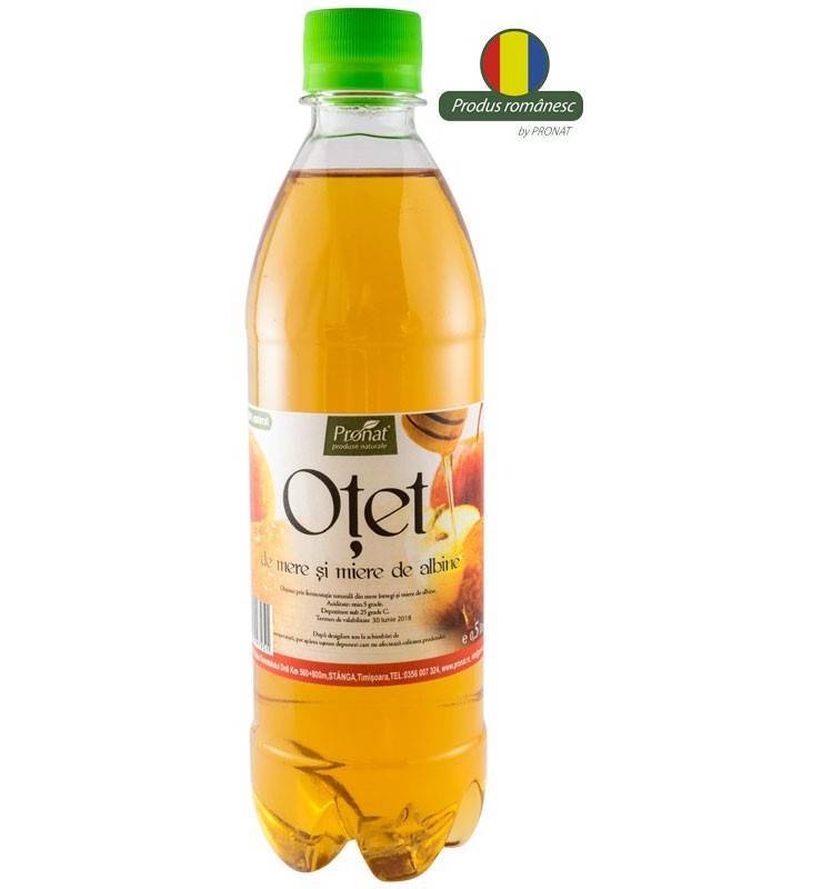 Otet de mere si miere de albine, 0,5l - pet - pronat