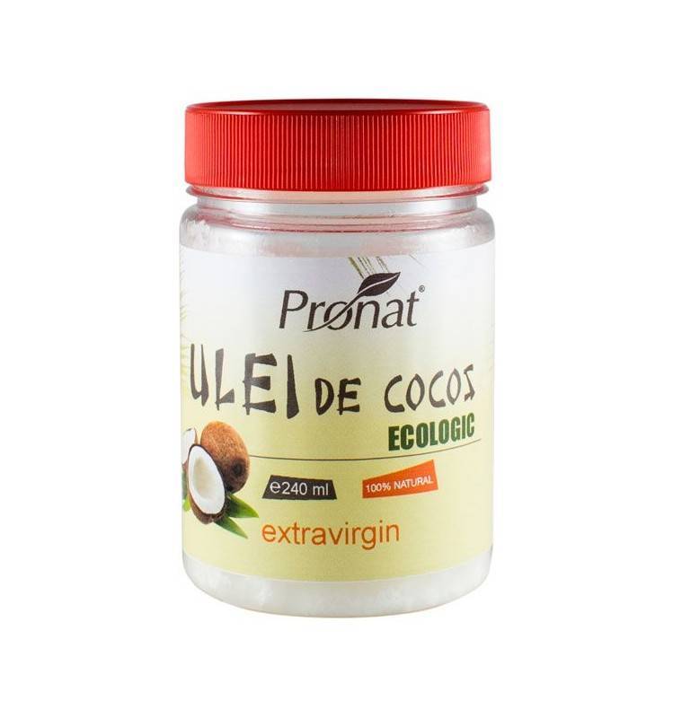 Ulei de cocos extravirgin - eco-bio 240ml - pet - pronat