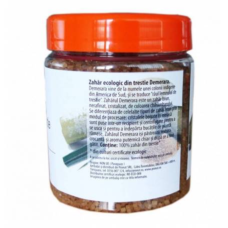 Zahar din trestie, Demerara - eco-bio 400g - Pronat