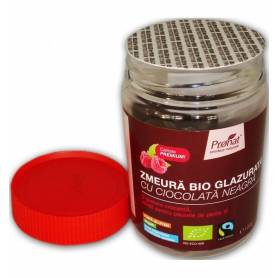 Zmeura glazurata cu ciocolata neagra, 100g - Pronat