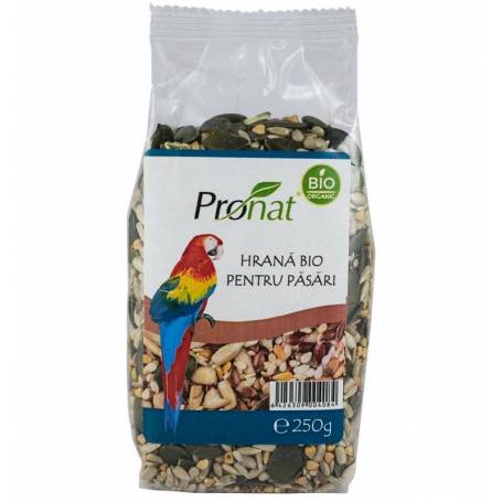 Amestec de seminte bio pentru pasari, 250g - Pronat