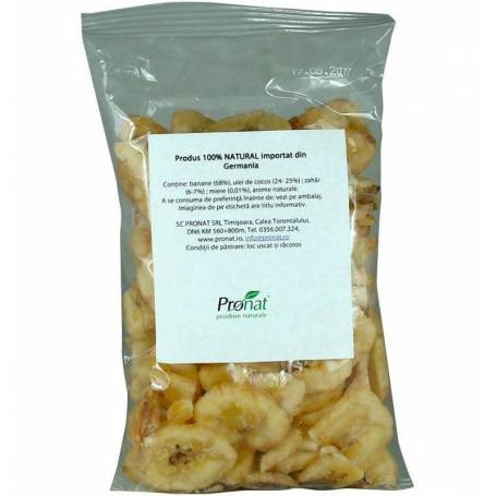 Chipsuri de banane cu miere - eco-bio 100g - Pronat