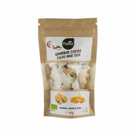 Mix de ghimbir, cocos si caju - eco-bio 40g - Pronat