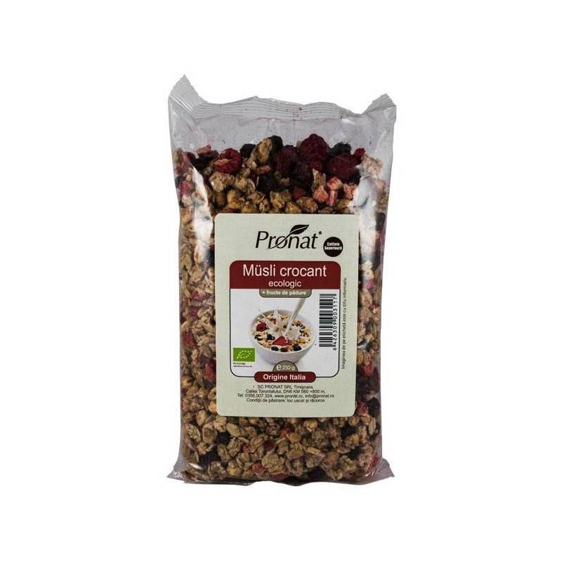 Musli crocant cu fructe de padure - eco-bio 250g - Pronat