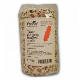 Turte din grau integral cu sare, 90g - Pronat