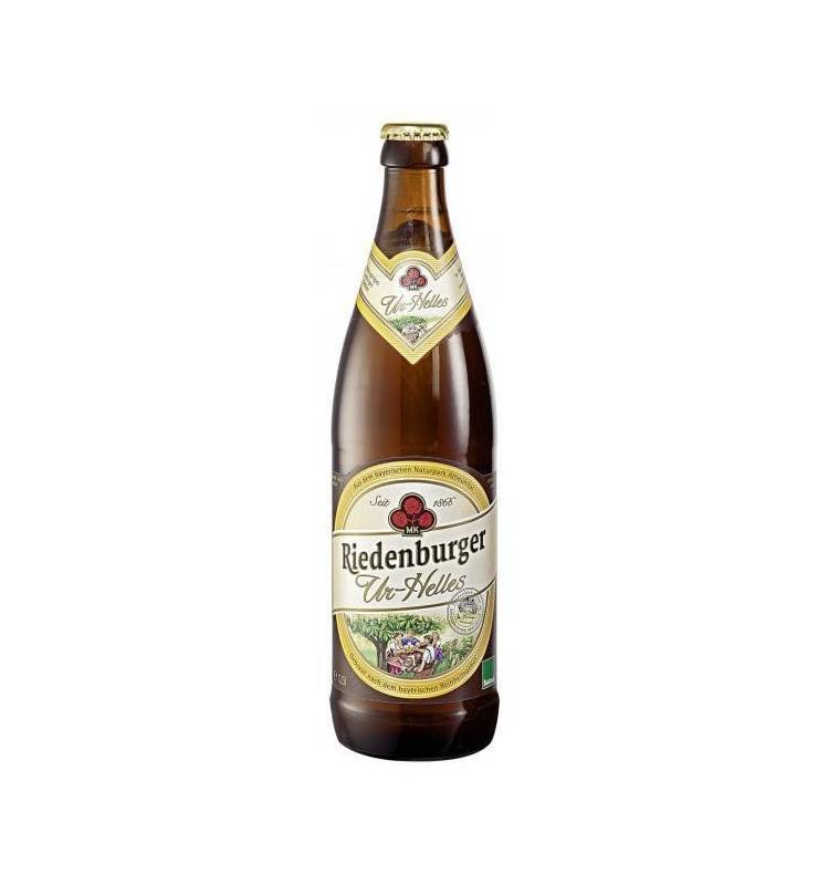 Ur-helles, bere bavareza nefiltrata 4,8% vol. alcool- eco-bio 0,5l - riedenburger