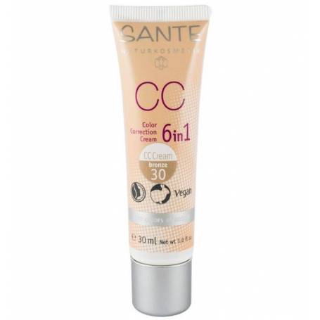 Crema corectoare CC Cream No. 30 - Bronze - eco-bio - 30ml - Sante