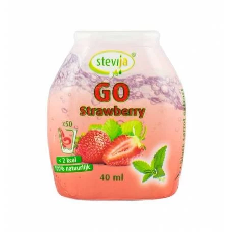 SteviJa GO - Indulcitor pe baza de stevia cu aroma de capsuni, 40ml - Stevija