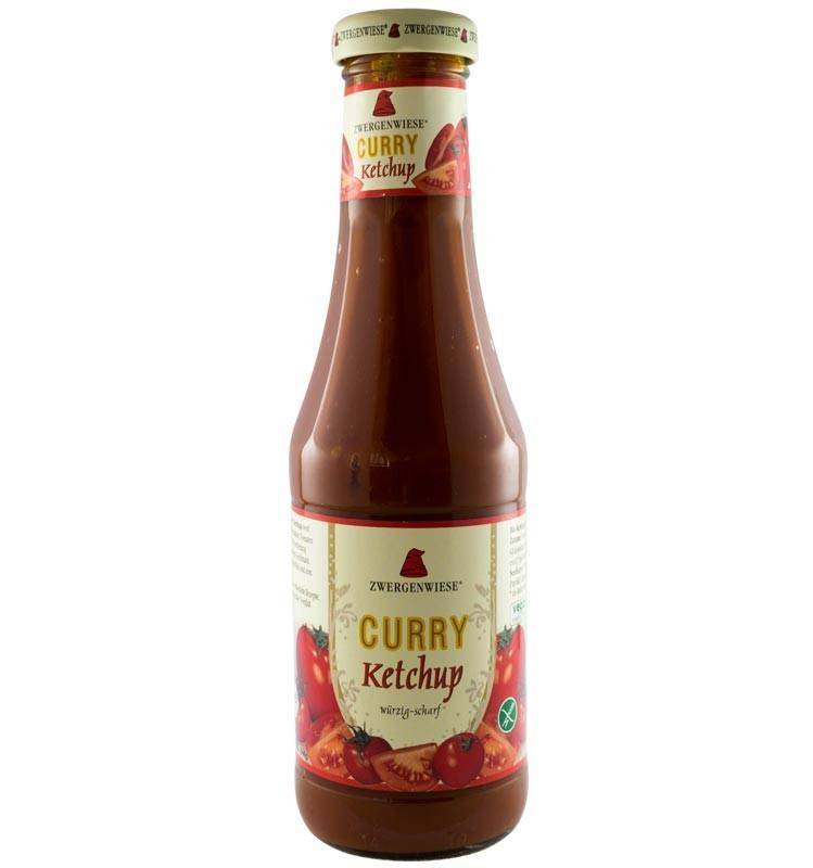 Ketchup curry, din piure de rosii - eco-bio 500ml - zwergenwiese