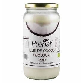 Ulei de cocos NEHIDROGENAT- DEZODORIZAT 1000ml - ECO-BIO - PRONAT