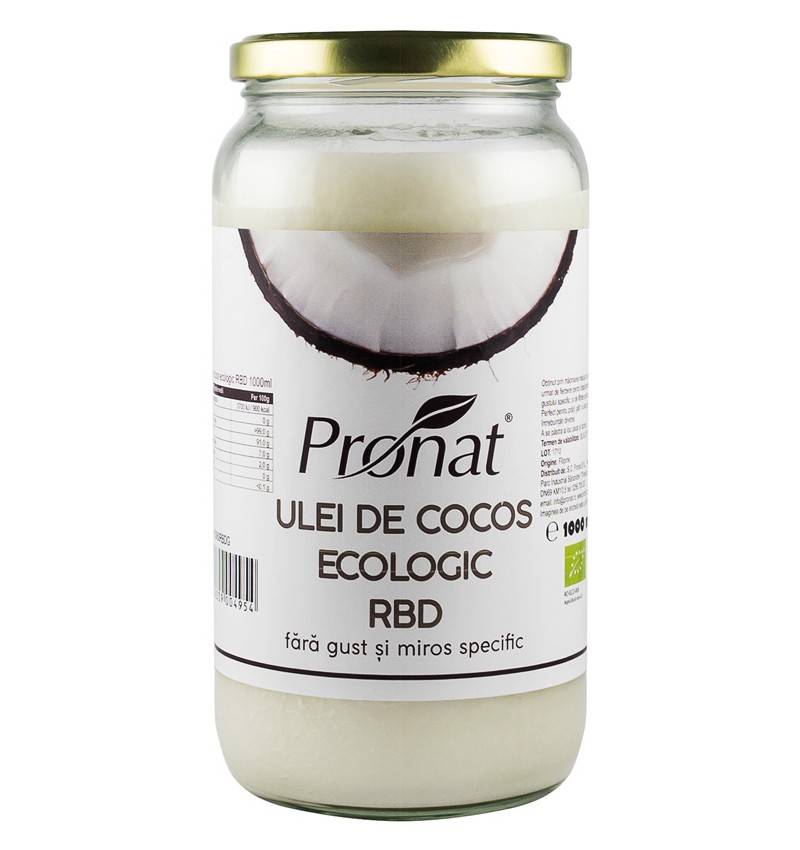Ulei de cocos nehidrogenat-dezodorizat 1000 ml - pronat