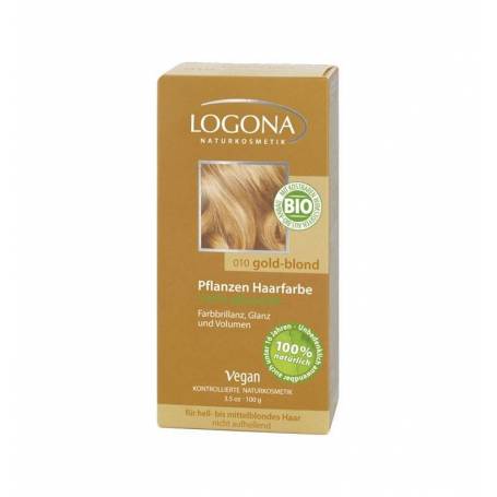 Vopsea de par 100% naturala - Blond auriu 100g - Logona