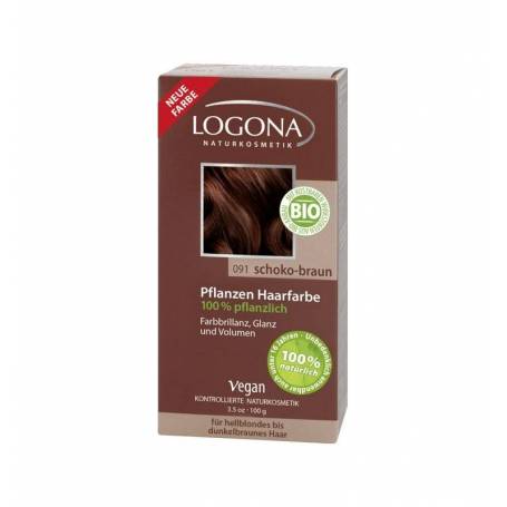 Vopsea de par 100% naturala - Maro ciocolata 100g - Logona