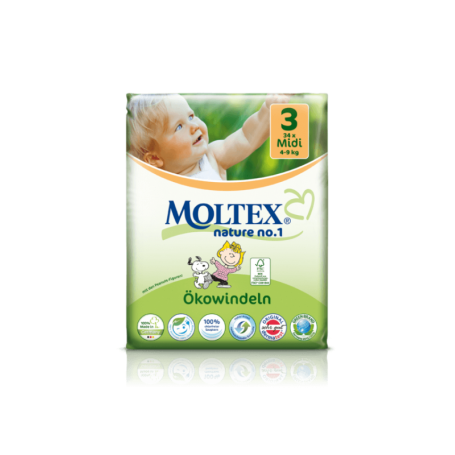 Scutece ECO bebelusi (4-9kg), nr. 3, 34buc - Moltex