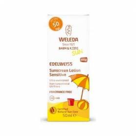 Crema de soare cu floare de colt Baby  Kids SPF 50 Sensitive 50ml - WELEDA