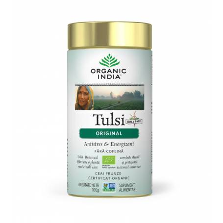 Ceai Tulsi - adaptogen, 100g - eco-bio, ORGANIC INDIA