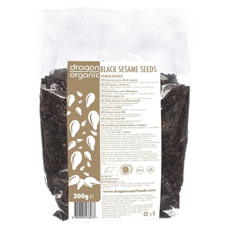 Seminte de susan negru 200g - eco-bio - dragon superfoods