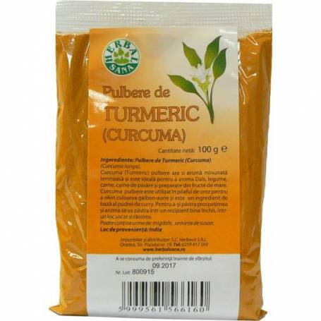 Turmeric - curcuma pulbere 100g - Herbavit