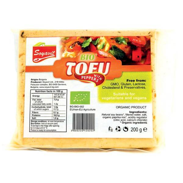 Tofu cu ardei bio 200g - soyavit