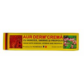 AUR DERM - CREMA CU MIMOZA, SMIRNA SI PROPOLIS 30ML - LAUR MED