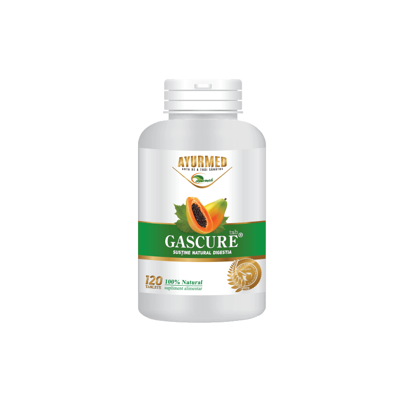 GASCURE TAB, regleaza digestia si balonarea tablete, AYURMED - 60 tablete