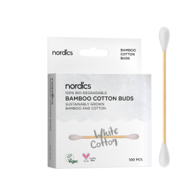 BETISOARE DIN BUMBAC SI BAMBUS 100buc, Nordics Oral Care