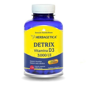 Vitamina D3 naturala 3000 ui, HERBAGETICA - 120 capsule