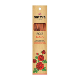 Betisoare parfumate naturale, indiene, Sattva Ayurveda - Trandafir (Rose)