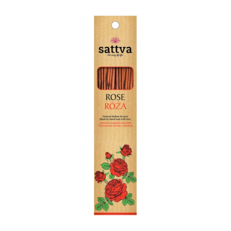 Betisoare parfumate naturale, indiene, Sattva Ayurveda - Trandafir (Rose)