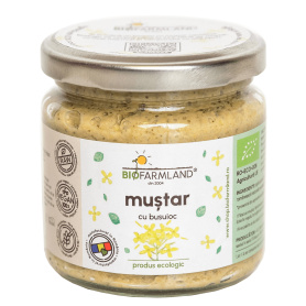 Mustar cu Busuioc eco-bio 195 g - Biofarmland
