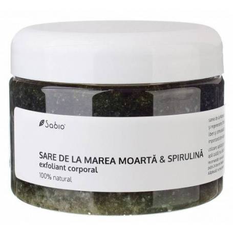 Exfoliant cu Sare de la Marea Moarta si Spirulina – 350ml - Sabio