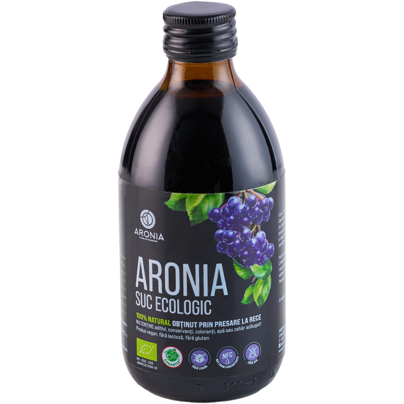 Suc ecologic pur de aronia, eco-bio, 330 ml - Aronia Charlottenburg