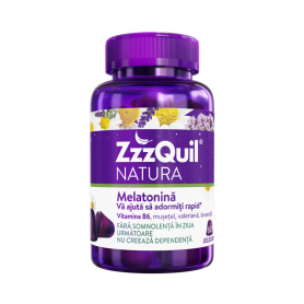 Melatonina complex 1 mg, jeleuri fructe de padure, 60 buc - ZzzQuil Natura