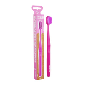 Periuta de dinti pentru adulti, PREMIUM cu 6580 peri, culoarea Roz, Nordics