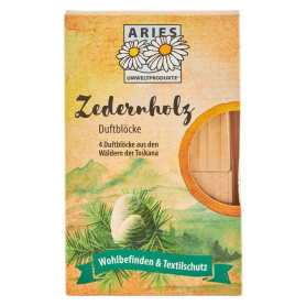 Lemn de cedru parfumat impotriva moliilor, 4 bucati x 26 g, Aries