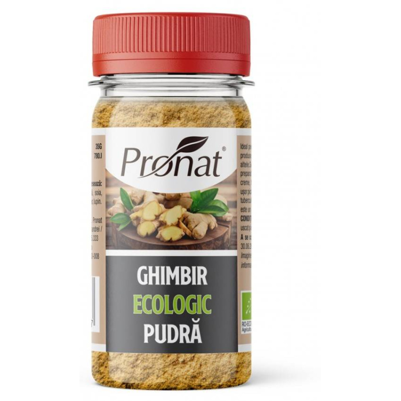 Ghimbir macinat pudra, eco-bio, 35 g, Pronat
