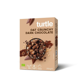 Cereale crunchy cu ciocolata neagra fara gluten, eco-bio, 250 g - Turtle