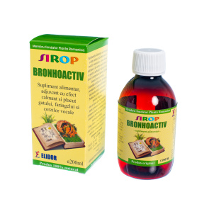 Sirop Bronhoactiv, faringita, corzi vocale - 200 ml - Elidor