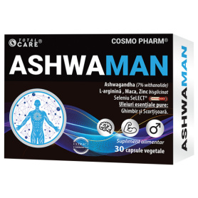 Ashwaman - sustine testosteronul la barbati, 30 capsule - Cosmo Pharm