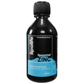 Zinc lipozomal cu aroma de cirese si kiwi, 240 ml,  Lipolife