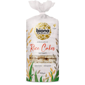 Rondele din orez integral expandat fara sare, eco-bio, 100 g, Biona