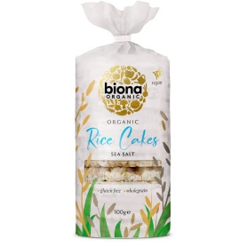 Rondele orez integral expandat cu sare, eco-bio, 100 g, Biona