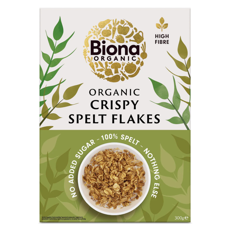 Fulgi de spelta crispy, eco-bio, 300 g, Biona