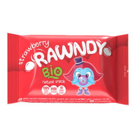 Baton energizant cu capsuni, eco-bio, 26 g, Rawndy